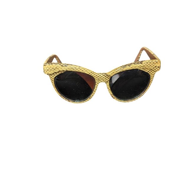 Emmanuelle Khanh Snakeskin Sunglasses Python Wayfarer EK Vintage‎